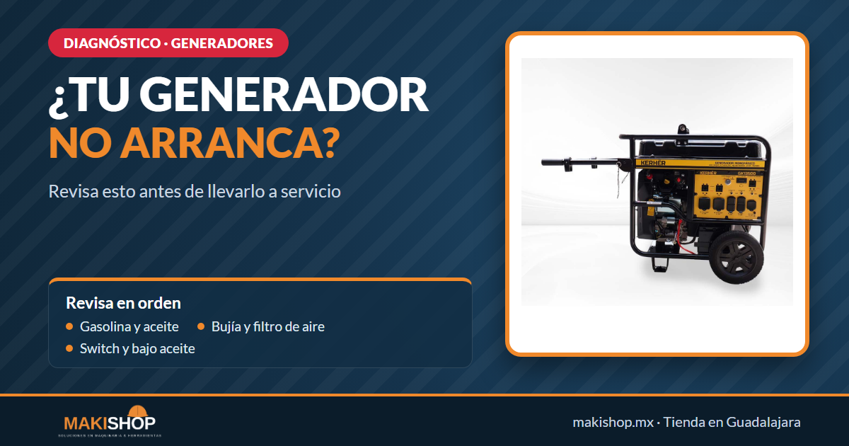 Por qué no arranca tu generador o planta de luz