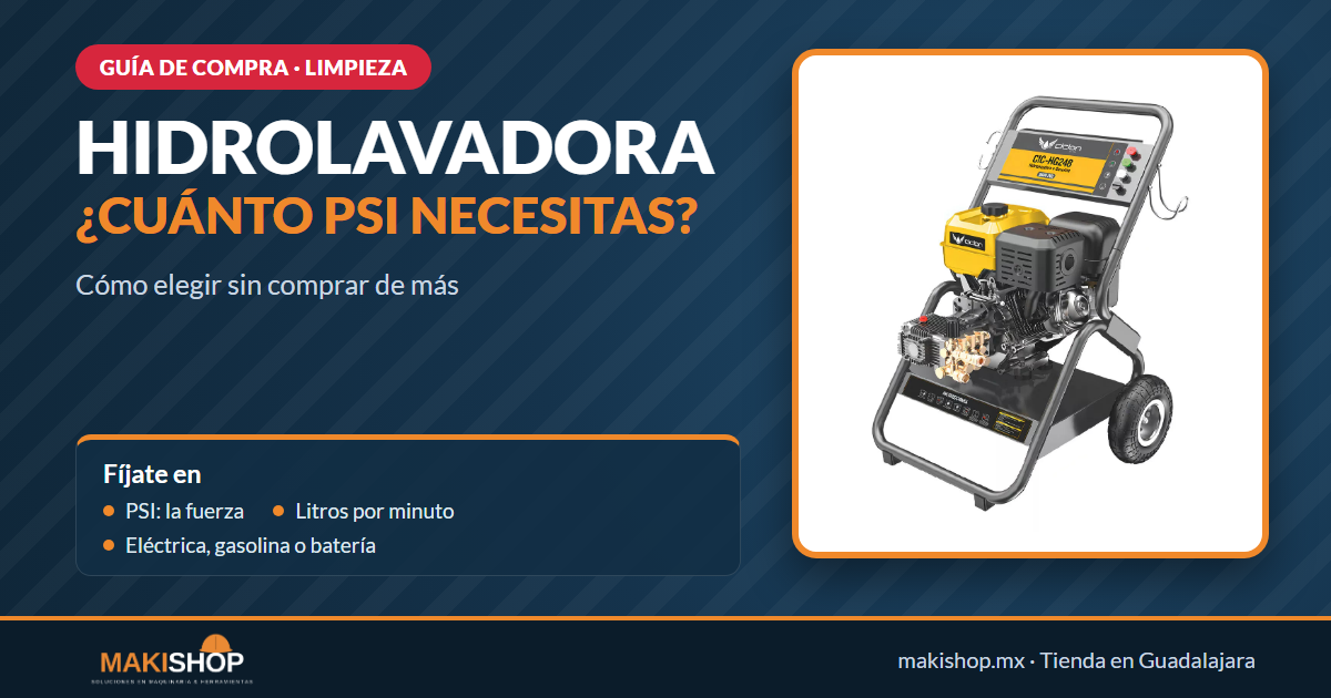 Hidrolavadora: cuánto PSI necesitas