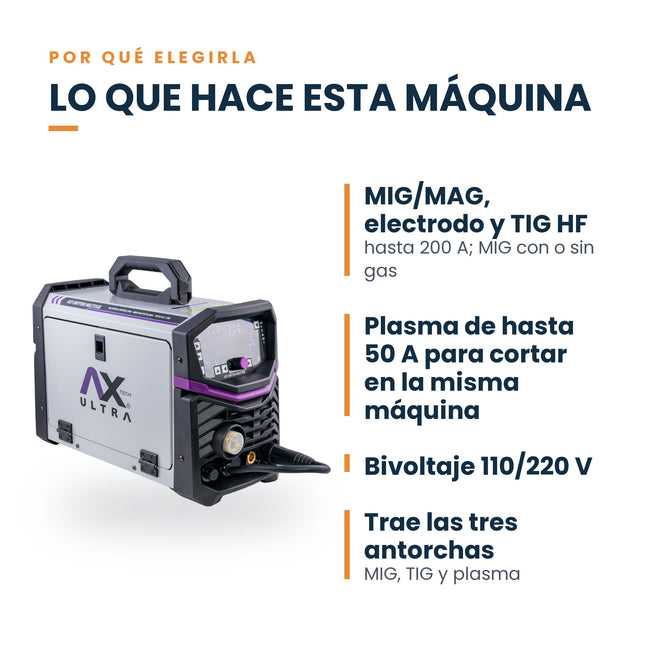 Soldadora 4 en 1 AxTech AXT-EMTP200MULTITASK: características principales