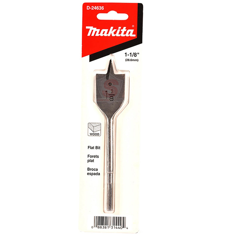 Broca Plana Para Madera 1-1/8" X 6-1/2" Makita D-24636