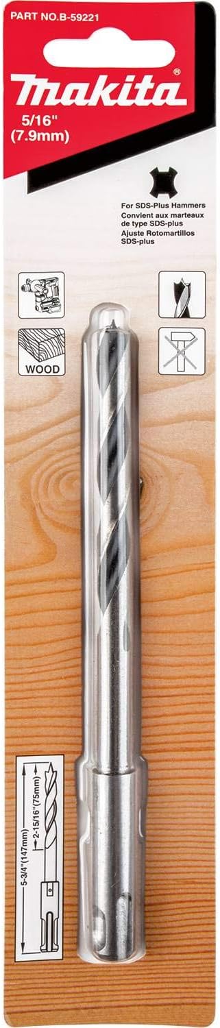 Broca SDS Plus P/Madera 5/16"X5- 3/4" Makita B-59221