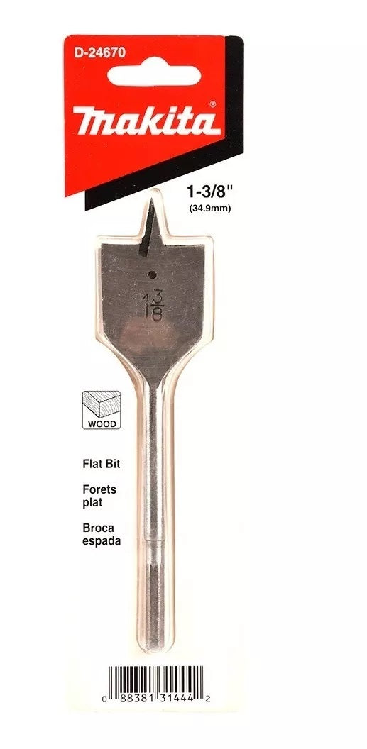 Broca Plana Para Madera 1-3/8" X 6-1/2" Makita D-24670