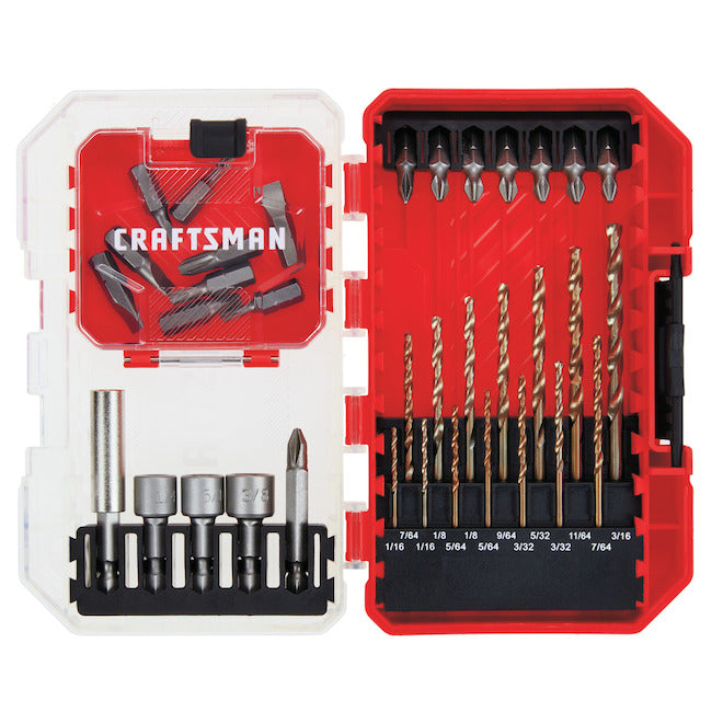 Set 25 Brocas Craftsman De Destornillador Taladro - Nuevo CMAF25SET