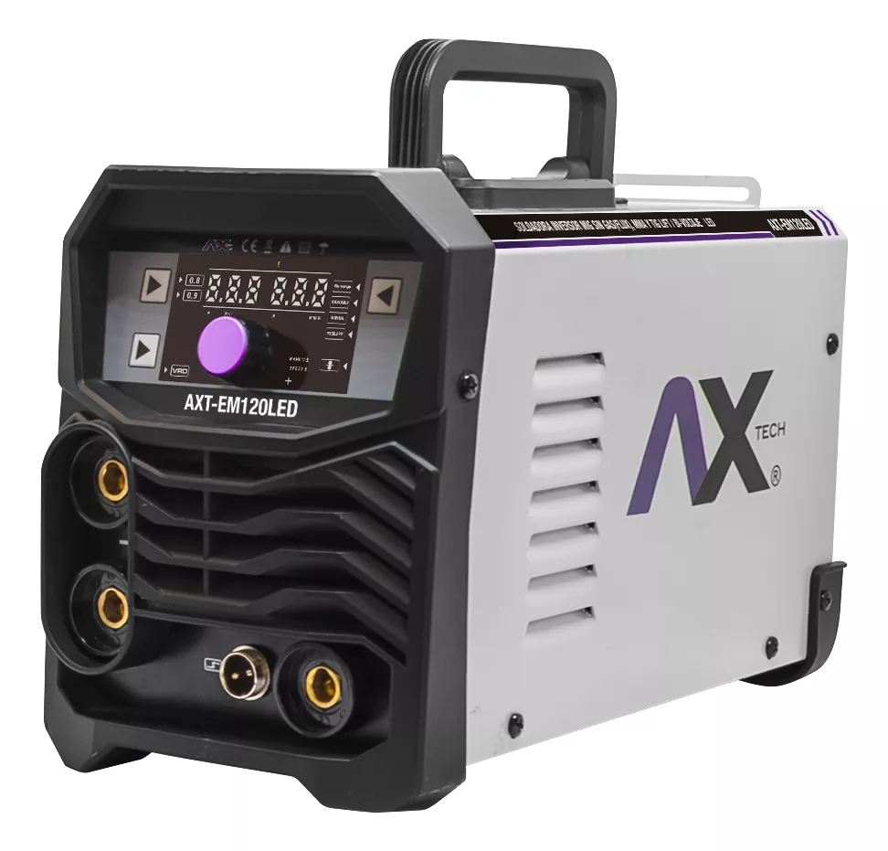Soldadora Inversor Microalambre 1 Kg / Electrodo Y TIG LIFT 120A, BI Voltaje Ax Tech AXT-EM120LED