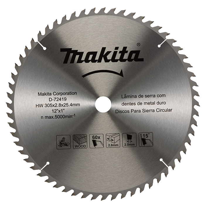 Disco De Corte Para Madera 12 Pulgadas Makita D-72419 