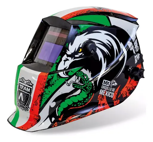 [AXT-CEPATRIA-CV] Careta Electrónica Para Soldar De Sombra Variable Profesional, 2 Sensores Ax Tech AXT-CEPATRIA-CV