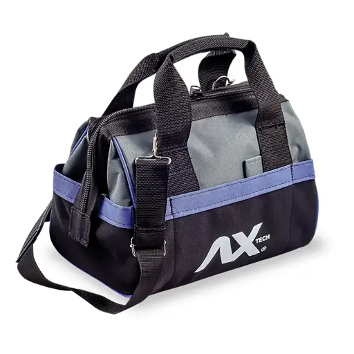 [AXT-MH12] Maleta Poliester Para Herramientas 12" Con Correa Al Hombre Y 10 Paquete Externo Ax Tech AXT-MH12