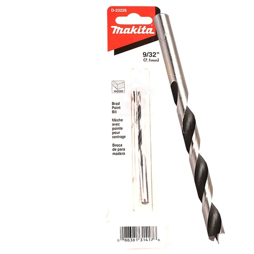 [D-23226] Broca P/Madera 9/32" x 4-1/4" Makita D-23226