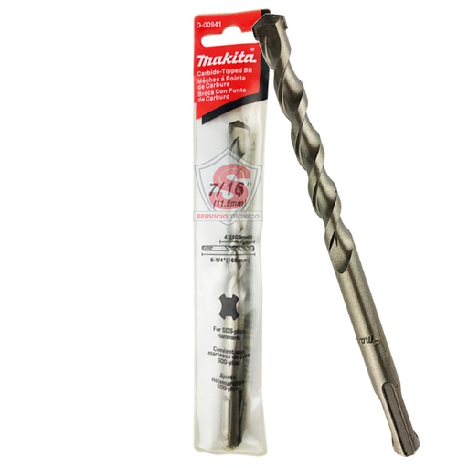 [D-00941] Broca Sds-Plus 7/16" X 6-1/4"(1 PZA) Makita D-00941