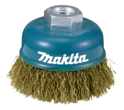 [D-55429] Carda Copa de Alambre Ondulado Latonado 2-1/2" 5/8" Makita D-55429 