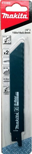 [D-51649] Juego de 2 Seguetas Sable Metal 6" 24 TPI Makita D-51649 