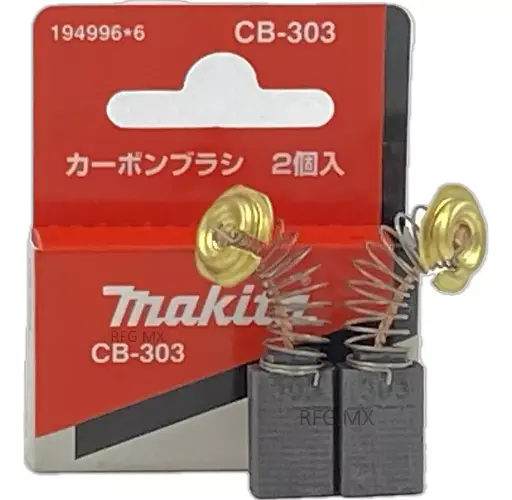 [194996-6] Juego De Carbones CB-303 P/4100NS,KB,JN3201,M5801G,HS7010,M5801,JR3070CT (ANTES 191963-2) Makita 194996-6