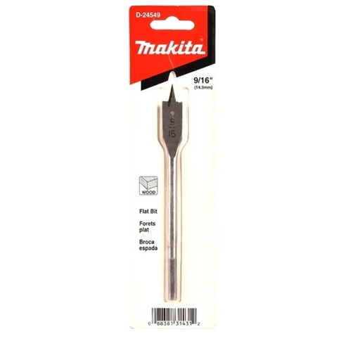 [D-24549] Broca Plana Para Madera 9/16" X 6" Makita D-24549