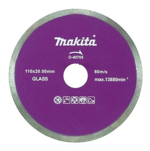 [D40705] Disco De Diamante 4-3/8 Rin Continuo P/vidrio Makita D40705