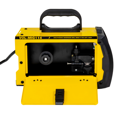 SOLDADORA INVERTER FLUX MIG NO GAS, ELECTRODO Y TIG LIFT 40-120A 120V 2 DISPLAY INCLUYE ANTORCHA MIG 3