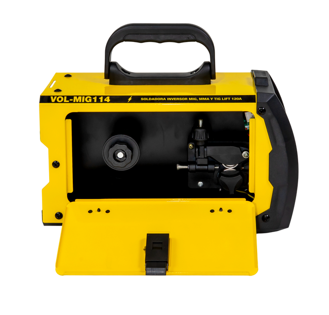 SOLDADORA INVERTER FLUX MIG NO GAS, ELECTRODO Y TIG LIFT 40-120A 120V 2 DISPLAY INCLUYE ANTORCHA MIG 3