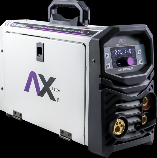 Soldadora Inversor Mig/Mag, Electrodo y Tig Lift, 160A, Con Pantalla LED BI Voltaje, AXT-EM160LED