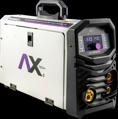 Soldadora Inversor Mig/Mag, Electrodo y Tig Lift, 160A, Con Pantalla LED BI Voltaje, AXT-EM160LED