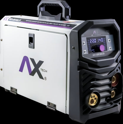 Soldadora Inversor Mig/Mag, Electrodo y Tig Lift, 160A, Con Pantalla LED BI Voltaje, AXT-EM160LED