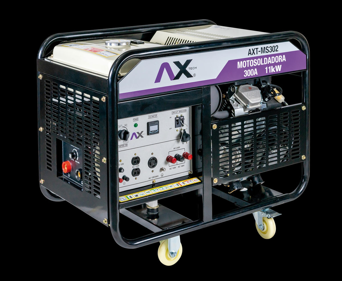 Motosoldadora a Gasolina de 300A, 23HP, 11000W / CA, 220V Ax Tech AXT-MS302 – vista 3