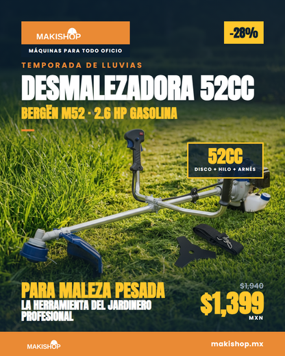 Promo Desmalezadora M52 $1,399