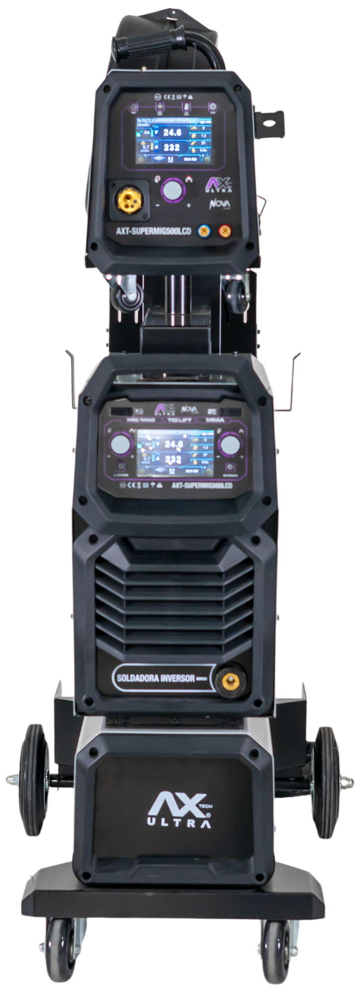 SOLDADORA INVERSOR MIG GAS/NO GAS , ELECTRODO Y TIG MULTIFASE Y MULTI VOLTAJE 220V/440V 1 O 3-PH 500A DE USO INDUSTRIAL