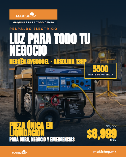 Promo Generador GV6000EL $8,999