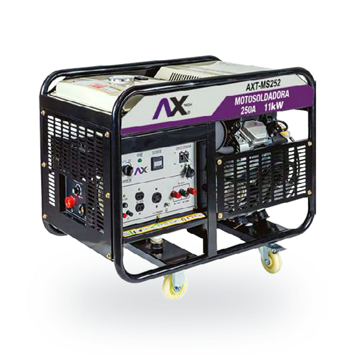 Motosoldadora a gasolina AxTech AXT-MS252 250 A 23 HP | Makishop