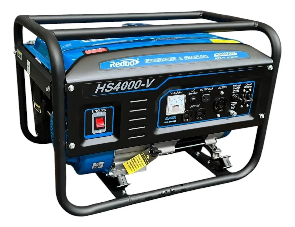 Generador de Gasolina Redbo HS4000-V 3500W 110/220V Portátil con AVR | Planta de Luz