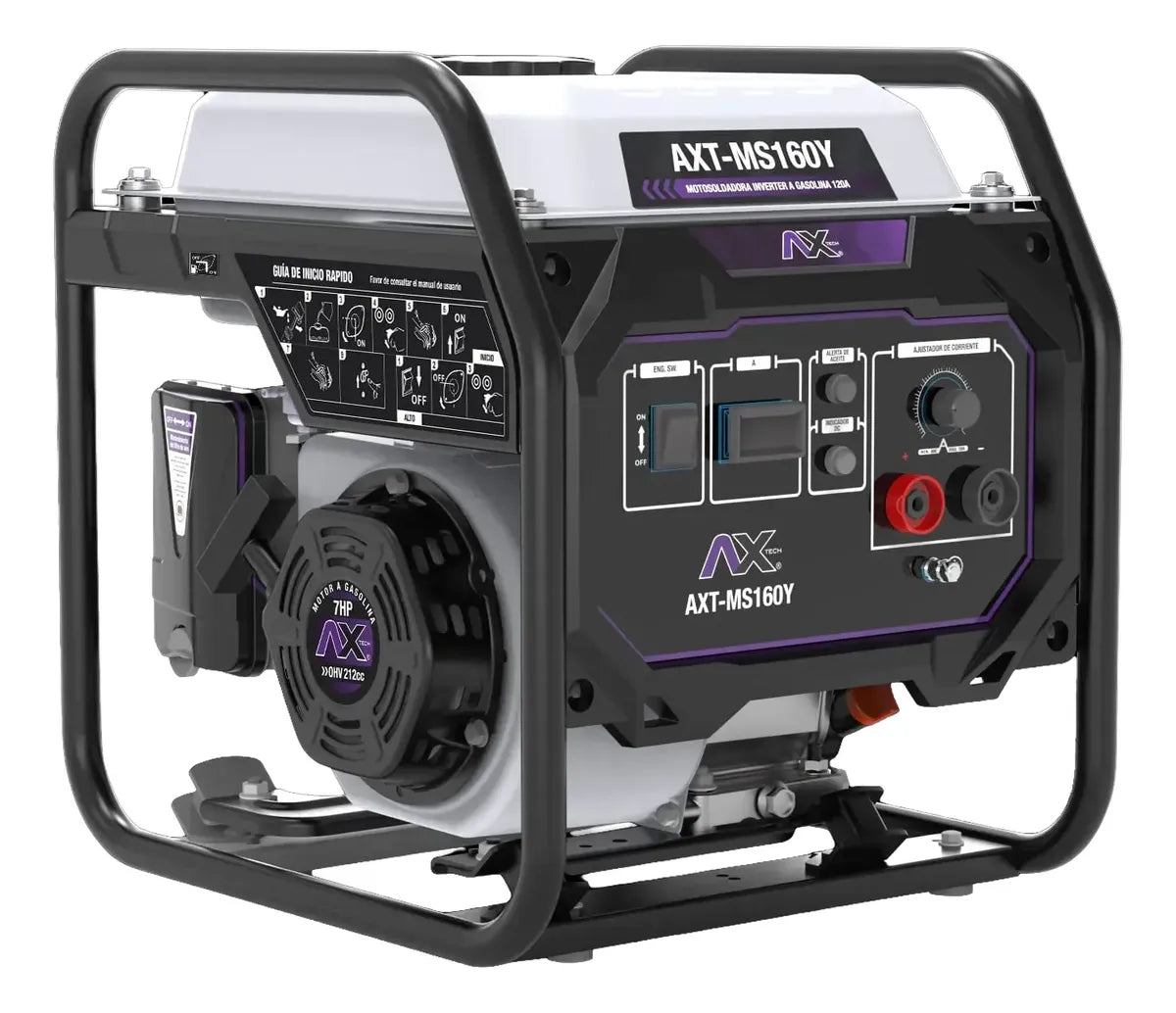 Motosoldadora Inverter A Gasolina 7hp Ax Axt-ms160y 160a 1,000Watts