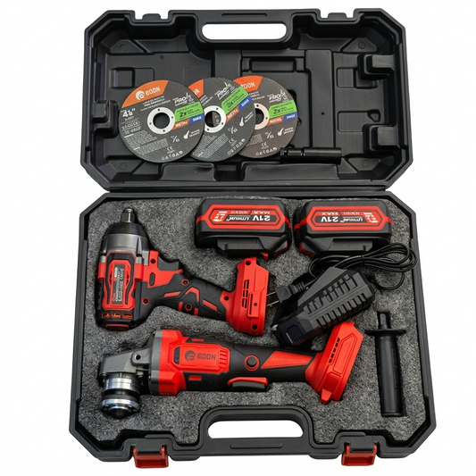 Kit Llave De Impacto Y Esmeril Inalámbricos 21V Brushless Uso Rudo Profesional