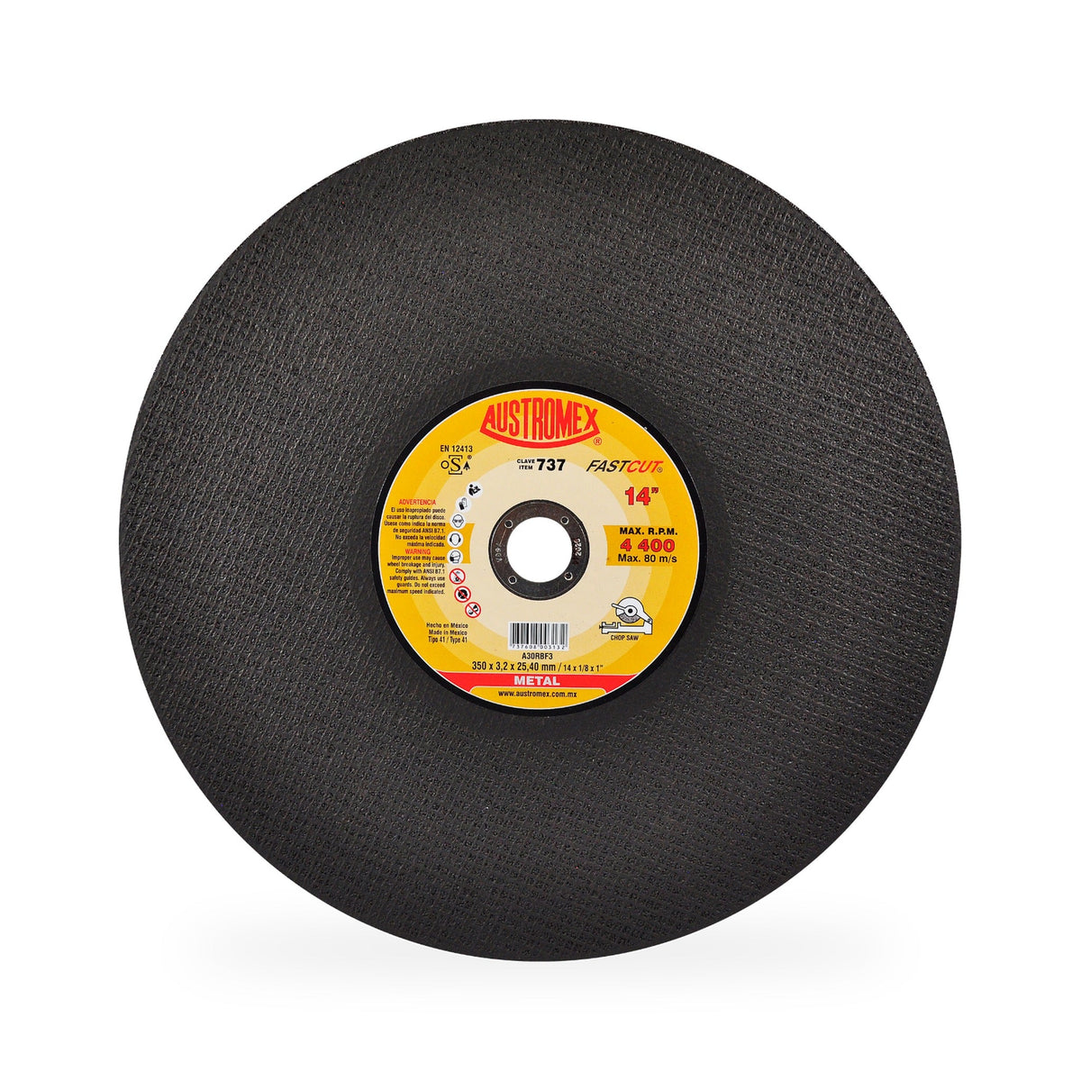 Disco de Corte Austromex 737 Fast Cut para Metal 14"