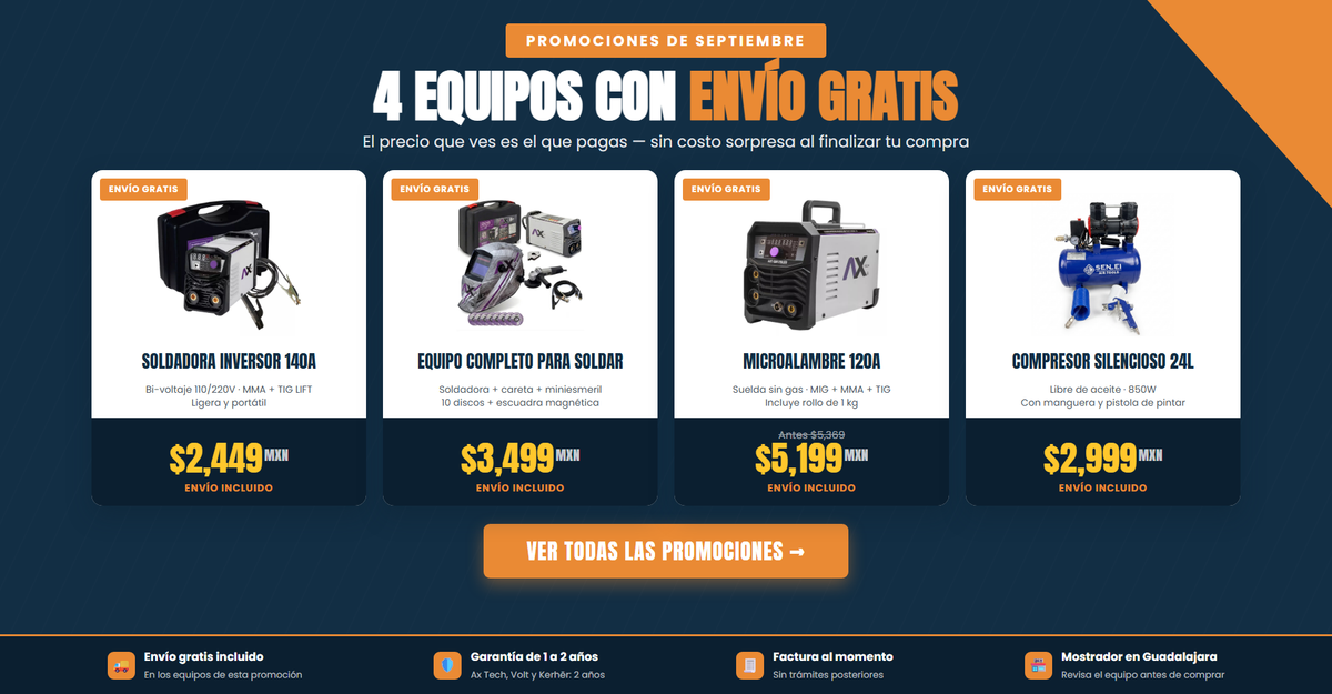 Promociones de septiembre: cuatro equipos con envio gratis incluido en Makishop