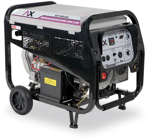 Motosoldadora Diesel 10HP, 200A, 5.500Watts, 110/220V Ax Tech AXT-MD200