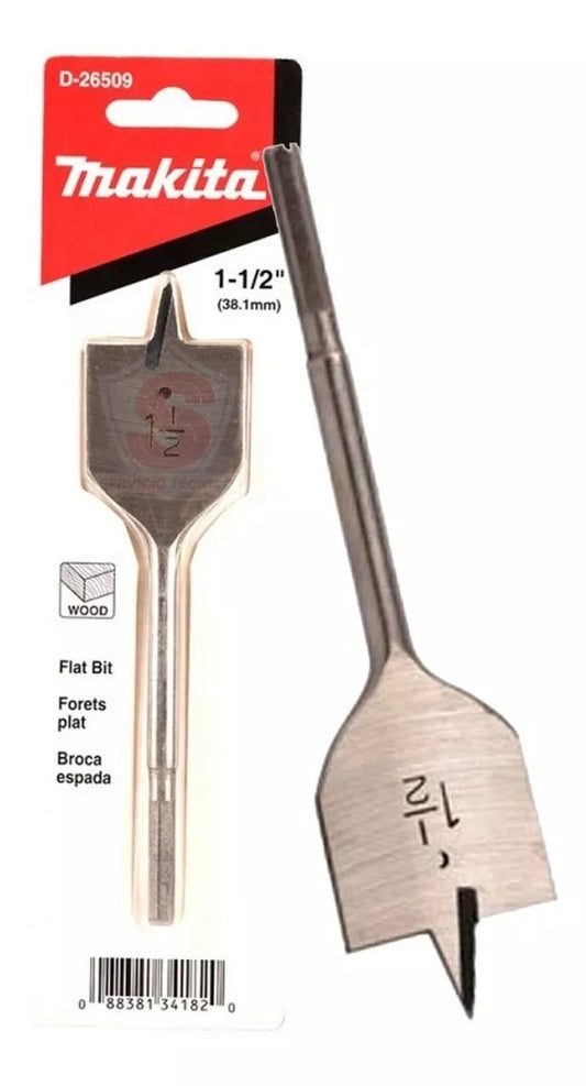 Broca Plana Para Madera 1-1/2" X 6-1/2" Makita D-26509