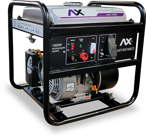 Motosoldadora Gasolina 1000w Corriente Directa Ax Tech Axt-ms160cd