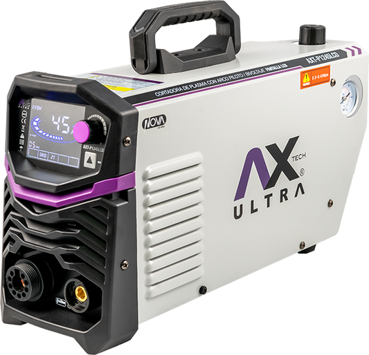Cortadora de Plasma Inverter 15-45A, Bi-Voltaje, con Antorcha IPT40 Ax Tech AXT-P1245LCD