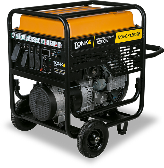 Generador 12,000Wtts, 120/240V,60Hz, Dos Pistones, Marcha, Batería Y Llantas Tonka TKA-GS12000E