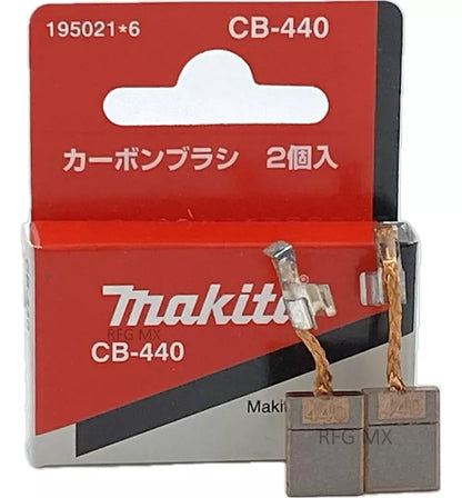 Juego De Carbones CB-440 P/TD124D,DHP456,DHP482,DBN600Z Makita 195021-6