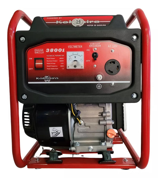 GENERADOR INVERTER 3800i   TENSIÓN NOMINAL (V) 110V, POTENCIA NOMINAL DE SALIDA (KW) 2.8, POTENCIA MÁXIMA DE SALIDA (KW) 3.0