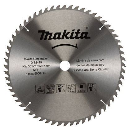 Disco De Corte Para Madera 12 Pulgadas Makita D-72419