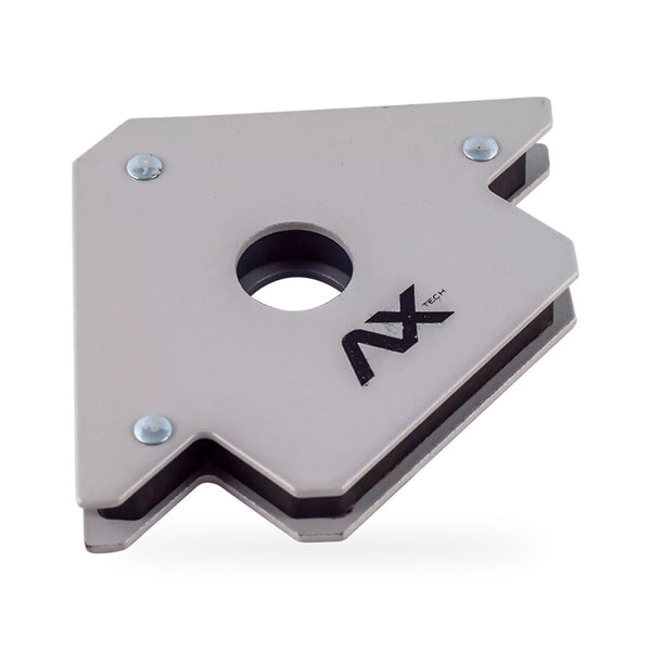 Esquina magnética AxTech AXT-ESM12 de 12 kg para soldar sobre fondo blanco