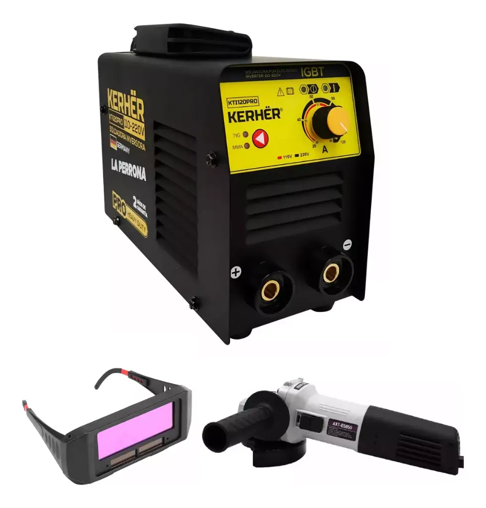 Kit Soldadora Kerher Kti120pro + Lentes De Soldar + Esmeril 
