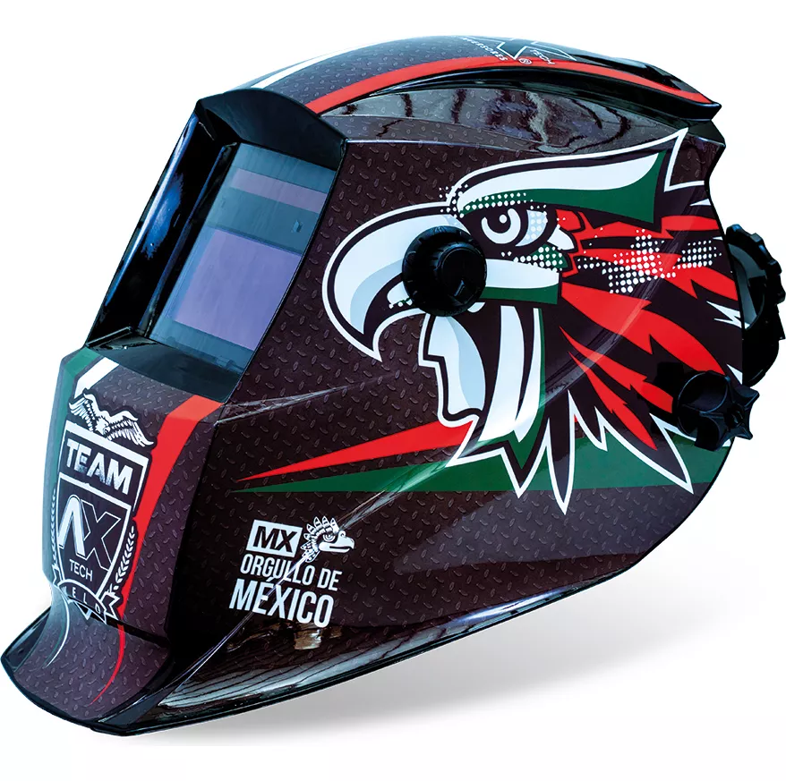 Careta Electrónica Para Soldar De Sombra Variable Profesional, 2 Sensores AXT-CEAZTECA-CV