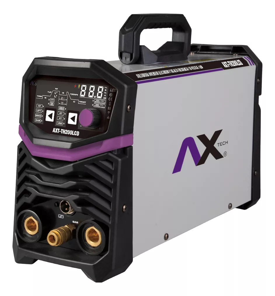 Soldadora Inversor TIG HF Y Electrodo, Bi Voltaje, 200A, Con Pantalla Led Ax Tech AXT-TH200LCD