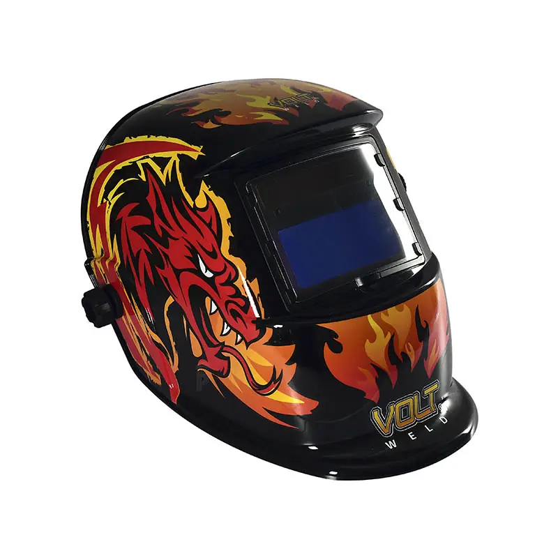 Careta Electrónica Para Soldar De Sombra Variable, 2 Sensores, Color Visión VOLT VOL-CEDRAGON-CV