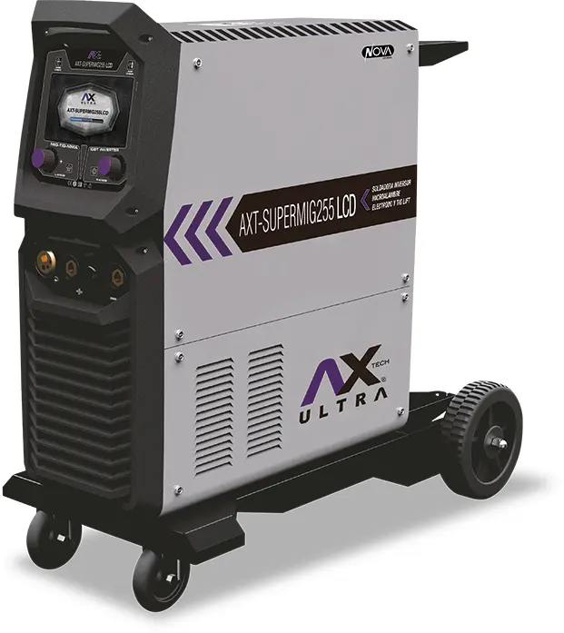Soldadora Inversor MIG/MAG, ELEC Y TIG LIFT 250A, 220V-1PH, Pantalla LCD, 5- 15KGS Ax Tech AXT-SUPERMIG255LCD