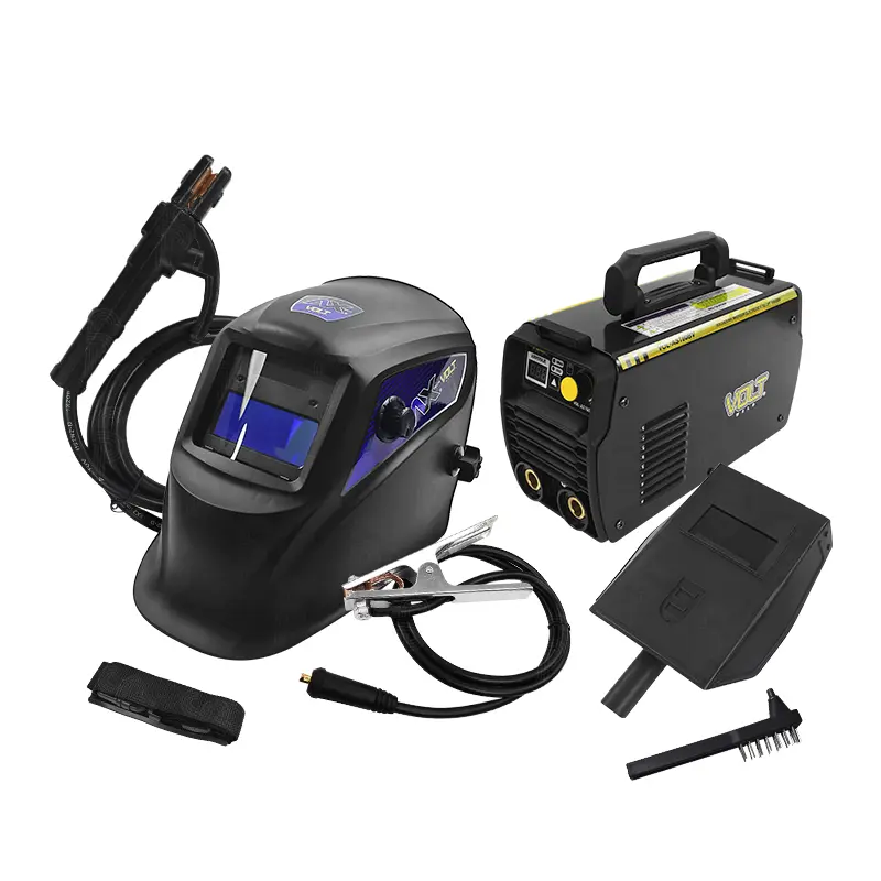 Paquete De Soldadora Inversora 160A, 110-220V, Con Careta Electrónica AXT-CE1004-CV VOLT VOL-PAS160BV