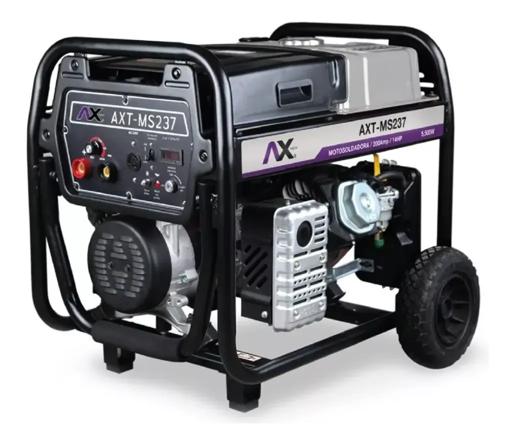 Motosoldadora A Gasolina Ax Tech 200a 14hp 5,500w Ax tech Axt-ms237