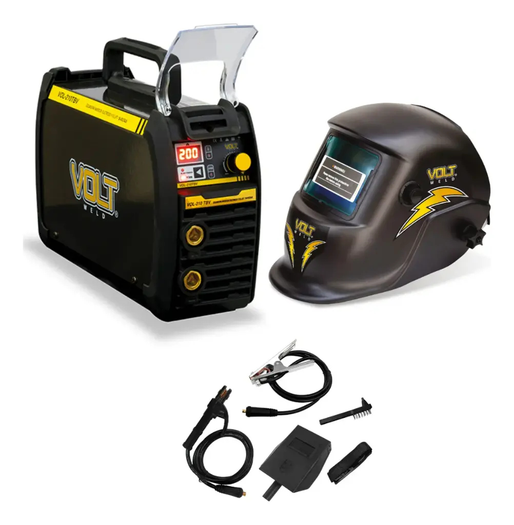 Soldadora Inversor Electrodo y Tig Lift 200A 110/220V +careta Volt VOL-P210TBV